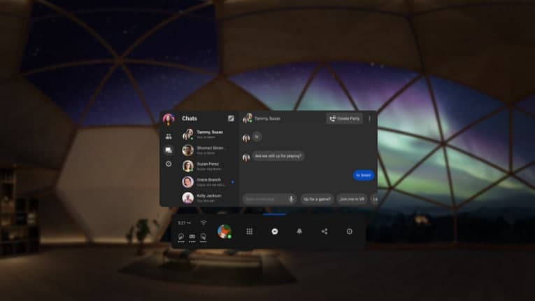 Facebook начинает добавление своего  мессенджера в Oculus Quest2