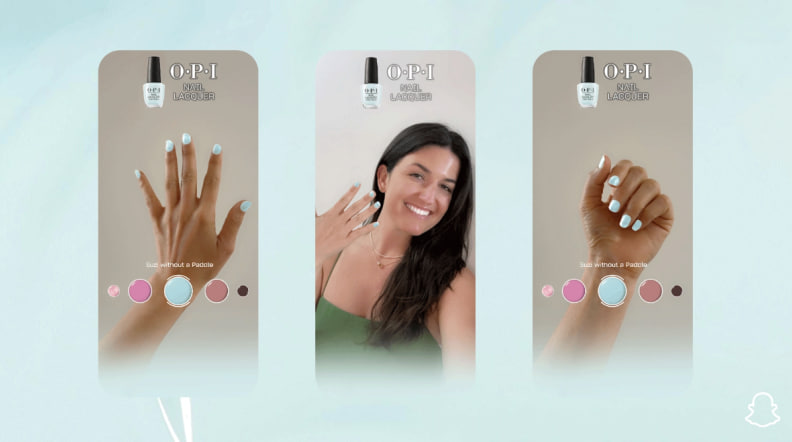 ​Примерьте лак для ногтей в дополненной реальности в новой линзе от Snapchat