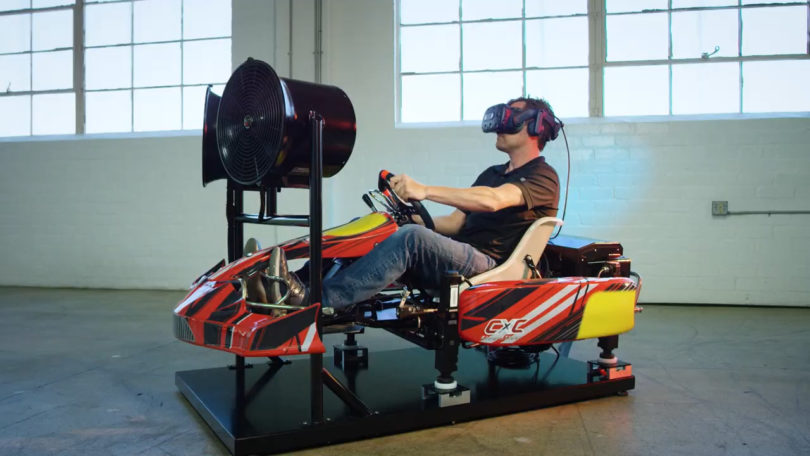 ​VR Go Kart Rig с тактильной обратной связью и моделированием ветра